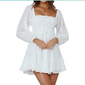 NWT long puff sleeve dress